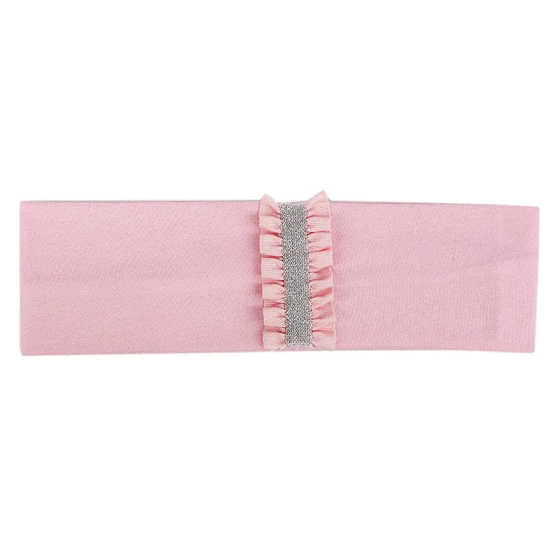 pink pink Очаровательная деревянная Милая плоская Детская повязка на голову, серебряная полосатая лента для волос, модные милые аксессуары для волос для малышей - Цвет: pink pink