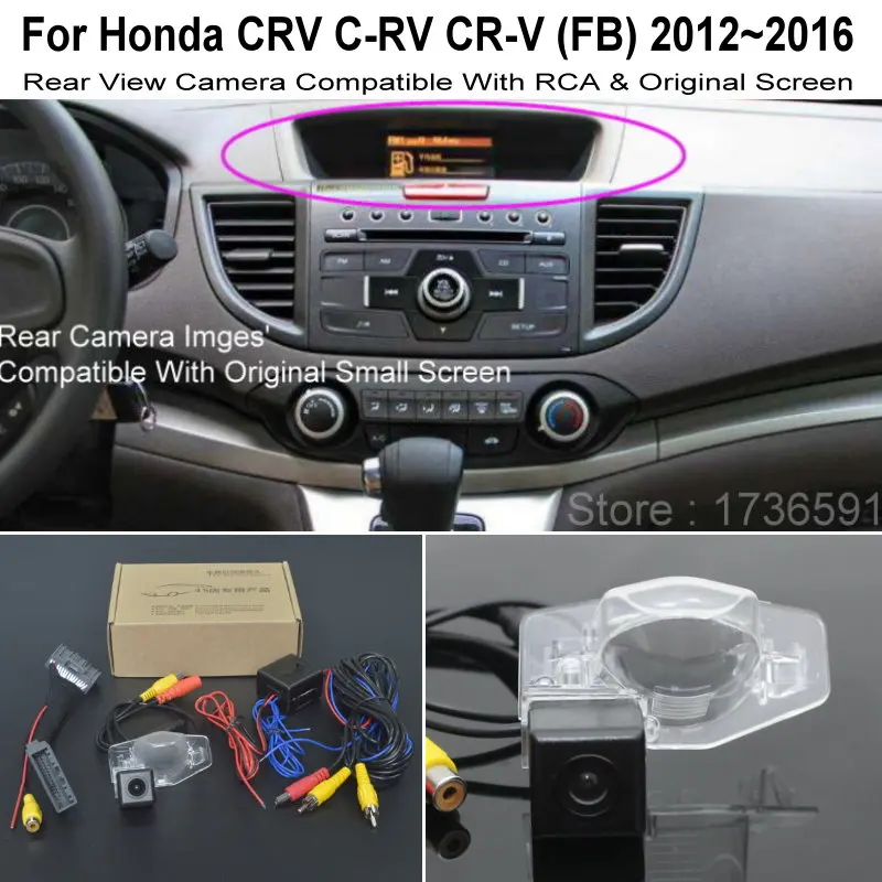 Автомобильная камера заднего вида, наборы для Honda CRV C-RV CR-V(FB) 2012~ RCA и экран, совместимая с HD Автомобильная камера заднего вида