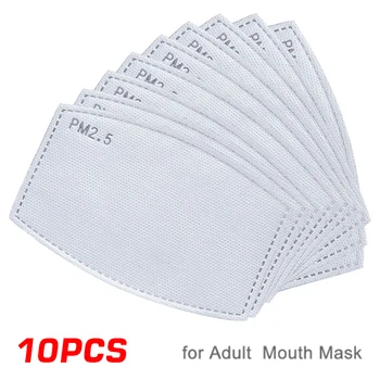 

10pcs/Lot PM2.5 Filter Paper Anti Haze Mouth Mask Anti Dust Mask Activated Carbon Filter Paper For Anti Adult Mask Mouth Mask