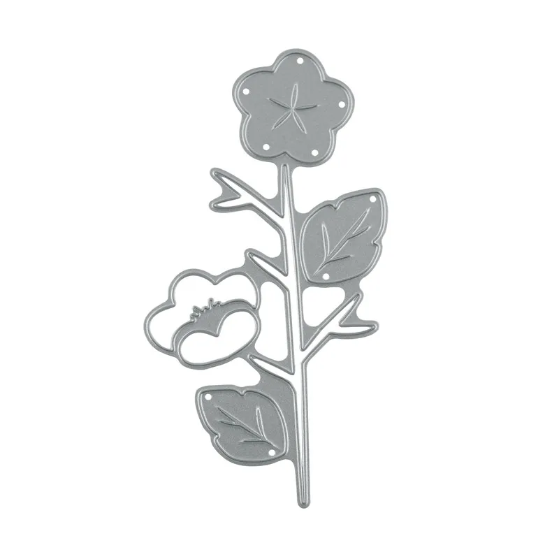 

Naifumodo Peach Blossom Metal Cutting Dies New 2019 Flower Branch for Card Making Scrapbooking Embossing Cuts Stencil Craft Dies