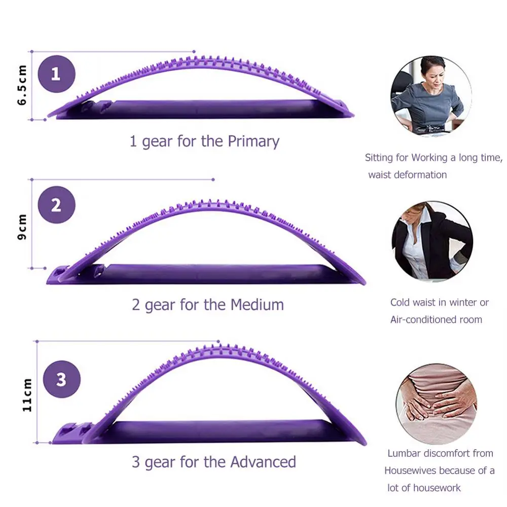 Back Stretch Equipment Massager Massageador Magic Stretcher Fitness Lumbar Support Relaxation Spine Pain Relief 1 Back Stretch Equipment Massager Massageador Magic Stretcher Fitness Lumbar Support Relaxation Spine Pain Relief 4