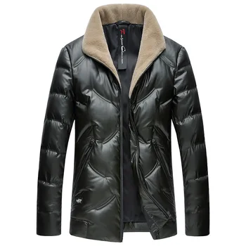 

2019 Winter New Wool Collar 90% Duck Down Jacket Men Business Fashion Warm Thick Short Paragraph puffer Coat Male Brand Clothing