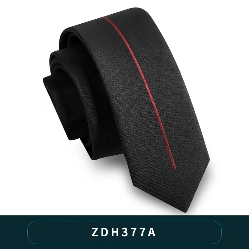 ZDH377A Высокое качество новые дизайнерские бренды модные деловые повседневные 5 см тонкие галстуки для мужчин Галстук Формальная работа с подарочной коробкой синий - Цвет: ZDH377A