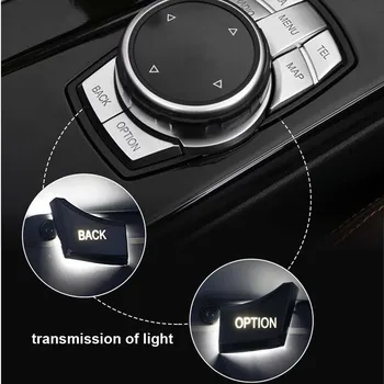 

Car Accessories Interior Chrome iDrive Multi-Media 5 7 Buttons Cover Caps Trims fit for BMW 2 3 4 5 6 X5 X6 i3 Z4 Series