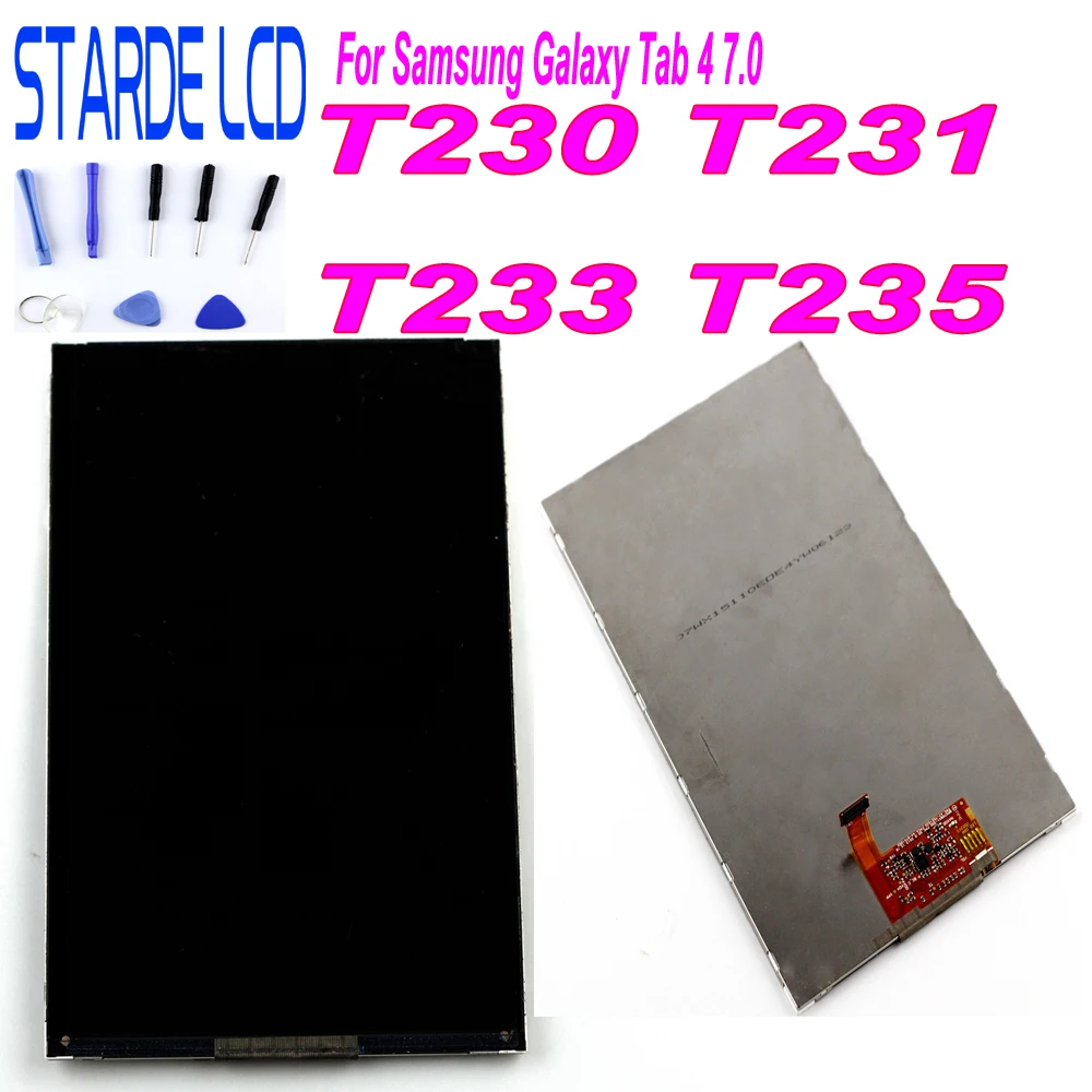 

Starde LCD For Samsung Galaxy Tab 4 7.0 T230 T231 T233 T235 SM-T230 SM-T231 SM-T235 LCD Display Panel Screen Monitor Replacement