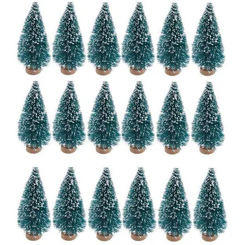 

100 Pcs Christmas Tree Mini Christmas Tree a Small Pine Tree Decoration Placed in the Desktop Merry Christmas Mini Tree