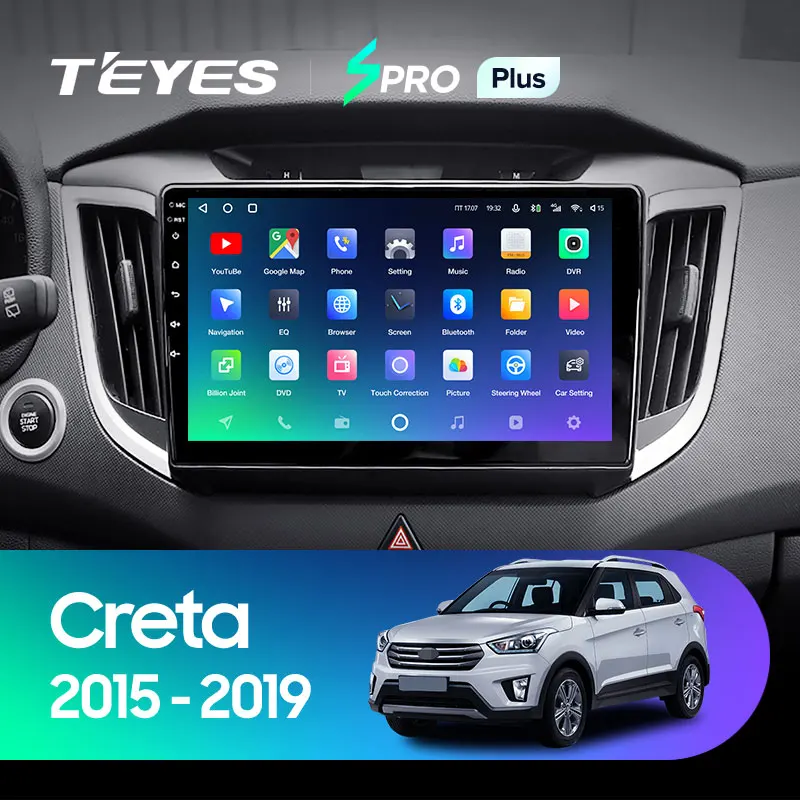 TEYES SPRO Plus Штатная магнитола For Хендай Крета GS Hyundai Creta IX25 2015 2016 2017 2018 2019 Android 10 до 8