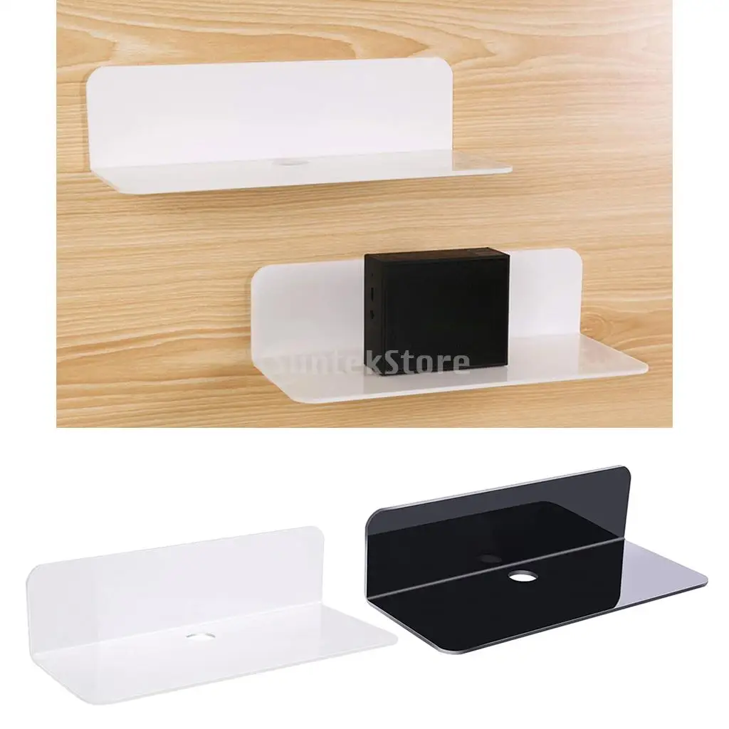 Acrylic Floating Wall Shelf Small Expand Wall Space for Smart Speaker Doll