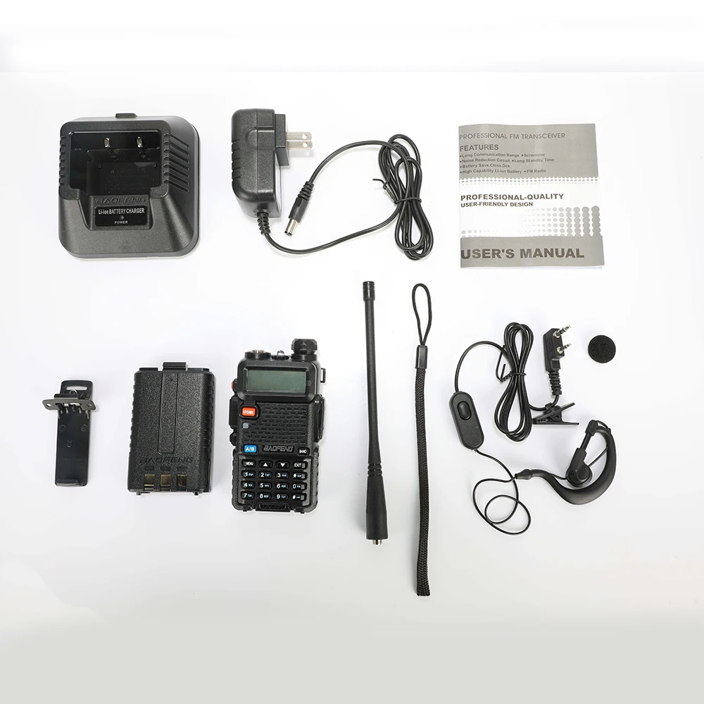 

BaoFeng walkie talkie UV-5R two way cb radio upgrade version baofeng uv5r 128CH 5W VHF UHF 136-174Mhz & 400-520Mhz