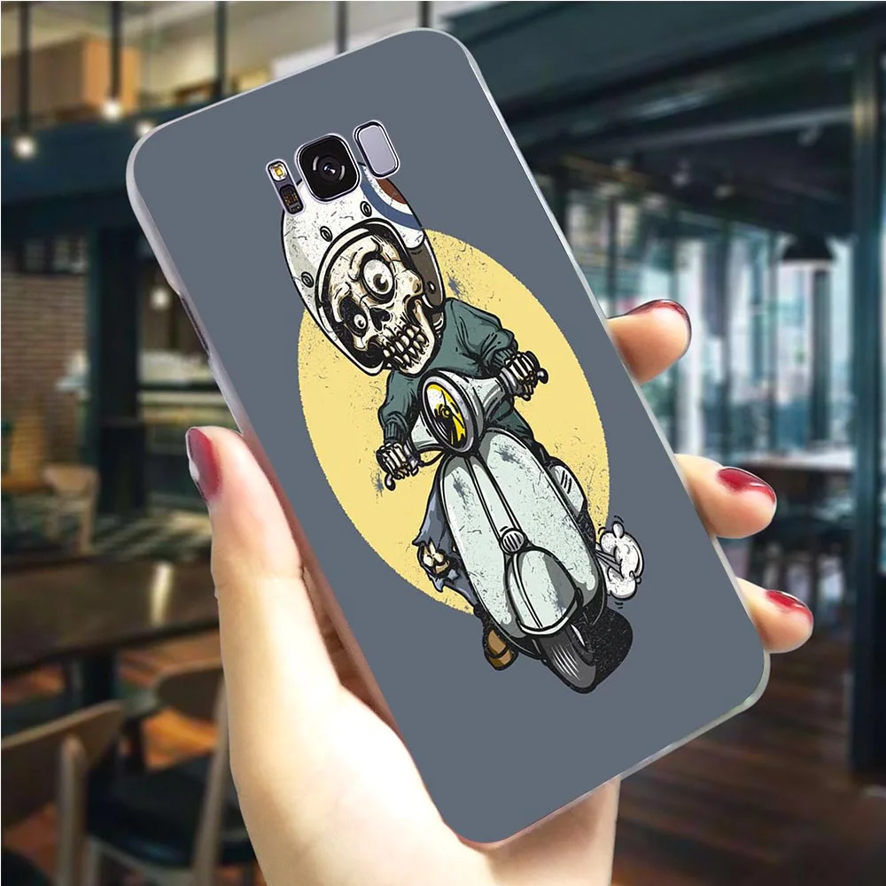 Чехол для телефона samsung S7 Vespa Scooter Cover Note 8 9 M10/M20/M30 Galaxy S6/S7 Edge S8/S9/S10 Plus S10e жесткий чехол