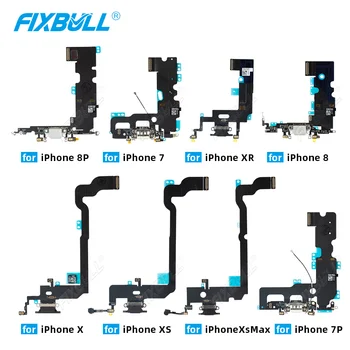 

FIXBULL High Quality Charging Port Dock Charger Flex Cable For iPhone 7 8 Plus 7Plus 8Plus X XR XS Max Headphone Audio Jack Flex