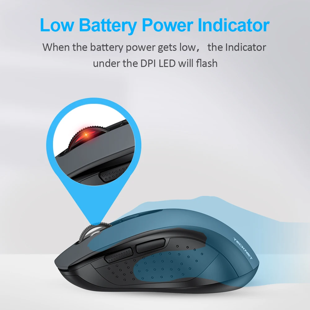 TeckNet Optical Computer Mouse 2.4G USB Receiver Wireless Mouse 10M