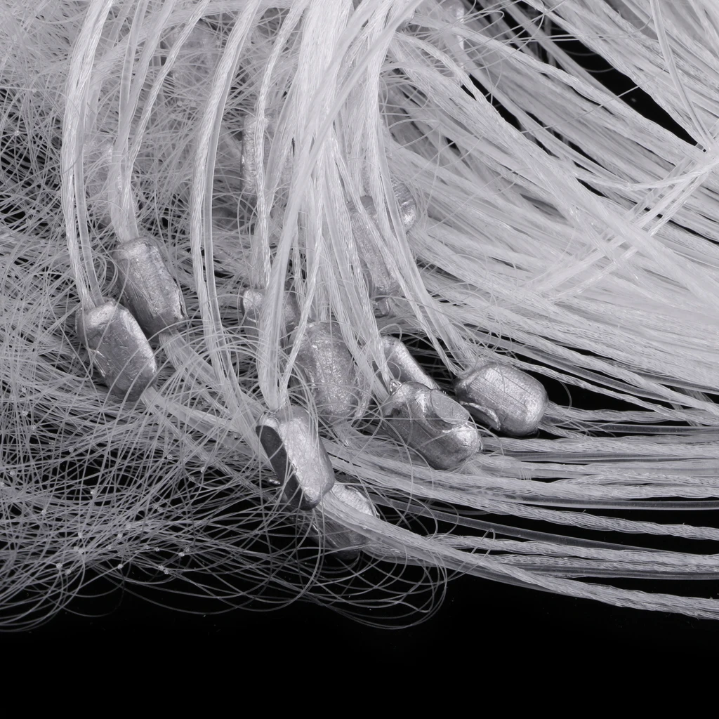 50m 3 Layer Fishing Fish Mesh Trap Nylon Clear with Float Monofilament Fishing Gill Net Gillnet Trap Fishing Nets Tackles Pesca