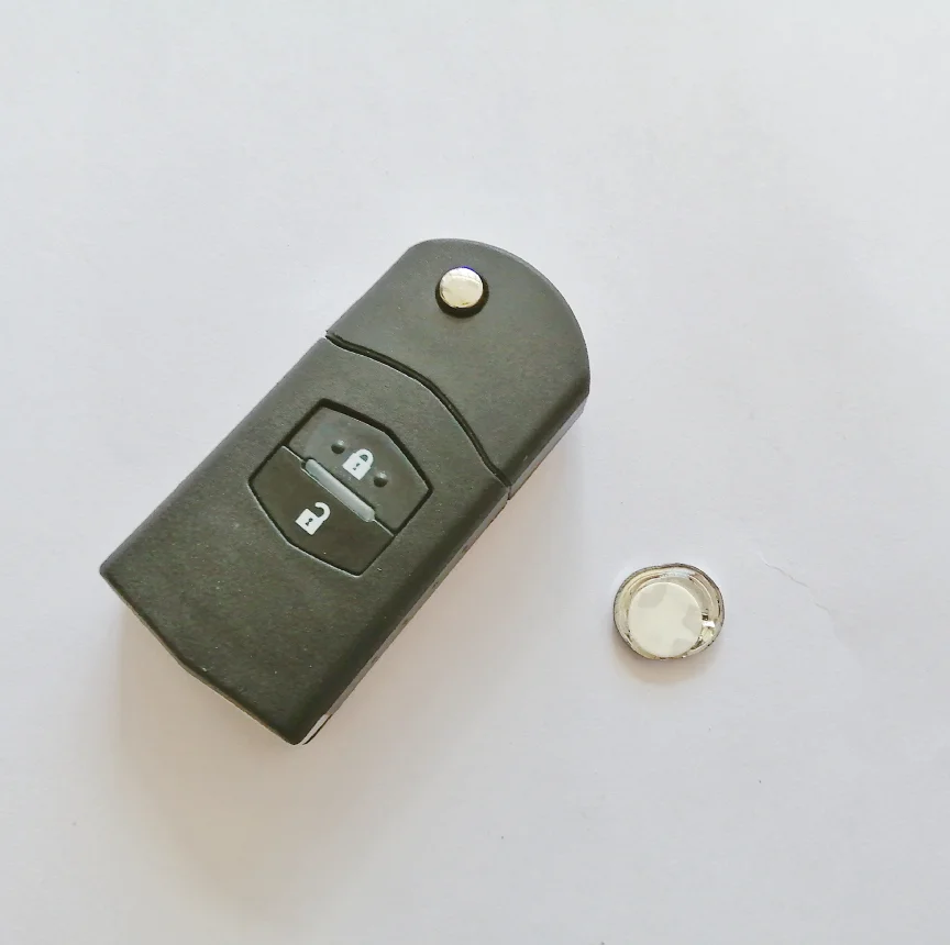 С логотипом 2/3 кнопки дистанционный ключ заготовка чехол складной откидная оболочка ключа дистанционного управления чехол Брелок PAD для MAZDA 2 3 5 6 RX8 MX5 2B - Количество кнопок: 2 Кнопки