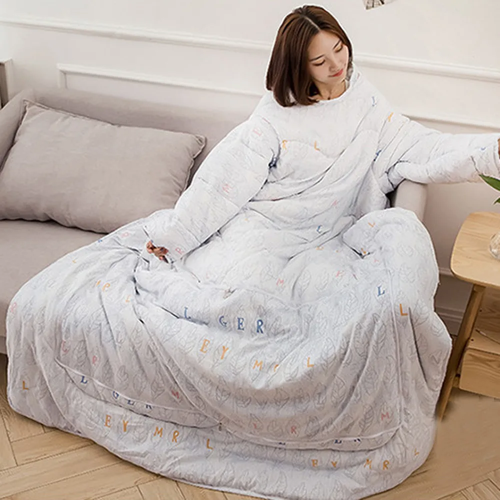 Мягкое теплое одеяло зимнее «ленивое» одеяло с рукавами, покрывало, семейное одеяло, одеяло, ковер для спального мешка, покрывало