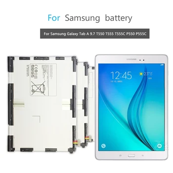 

Tablet Li-Polymer Battery For Samsung Galaxy Tab A 9.7" T550 T555 SM-T550 SM-P550 SM-P351 Battery EB-BT550ABE 6000mAh