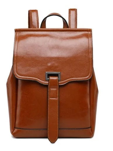 Tas wanita модный тренд женский рюкзак из натуральной кожи - Color: brown