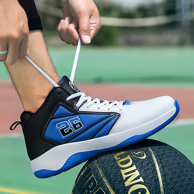 Мужская баскетбольная обувь с высоким берцем; Zapatillas Basquetball Hombre; дышащие амортизирующие кроссовки для баскетбола; мужские кроссовки в стиле ретро