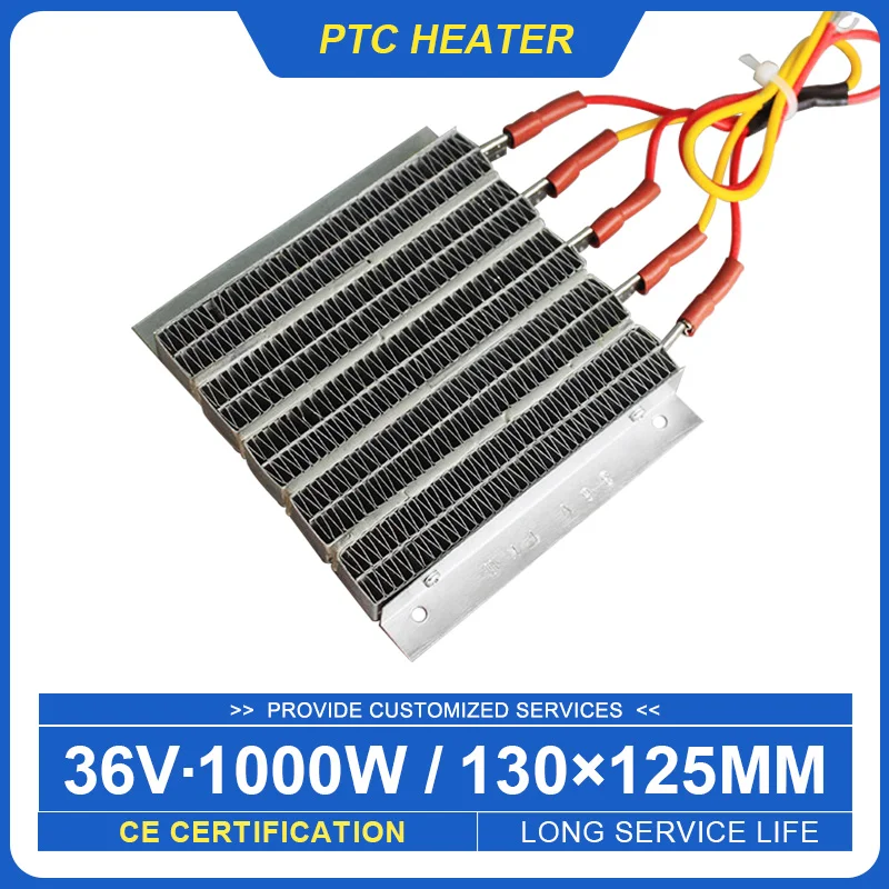 1000W AC DC 36V Ptc Ceramic Heater Conductive Industrial Heater Air Finned  Heating Element With Stand Corrugated Strips - AliExpress