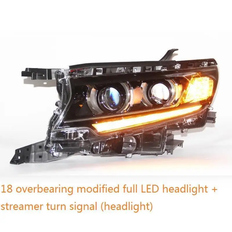 Number 4 Сигнал поворота автомобиля Drl Automovil бег Luces Para Авто Светодиодные Автомобильные фары передние противотуманные фары 18 для Toyota Prado - Цвет: Number 4