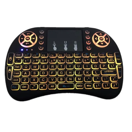 Air-mouse Touchpad Tv-Box пульт дистанционного управления Русский Испанский Английский с подсветкой I8 Мини беспроводная клавиатура