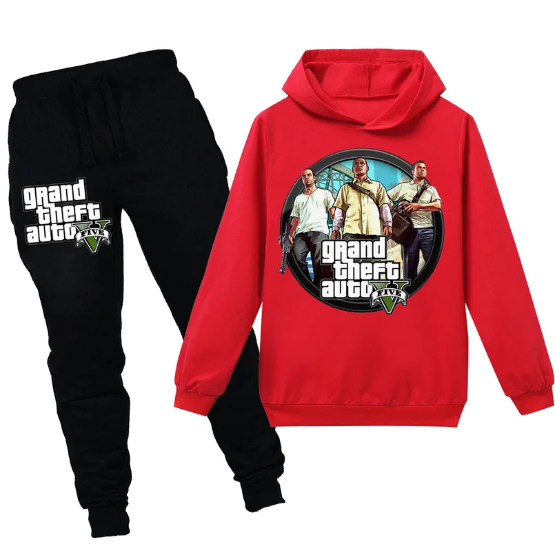 Новая детская одежда Grand Theft Auto V 11 осенне-зимние топы с капюшоном для маленьких