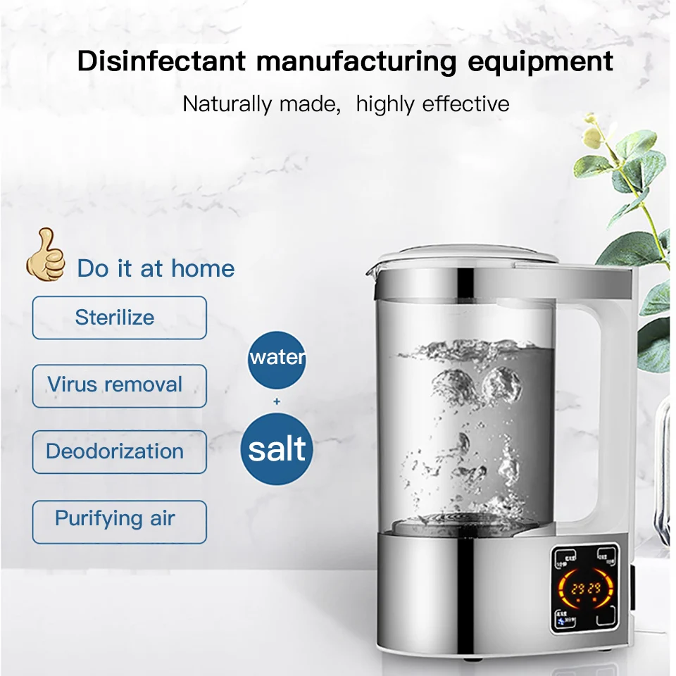 

Disinfection Water Maker Electrolytic Generator Sodium Hypochlorite Disinfectant Liquid Making Machine Clean Air Sprayer
