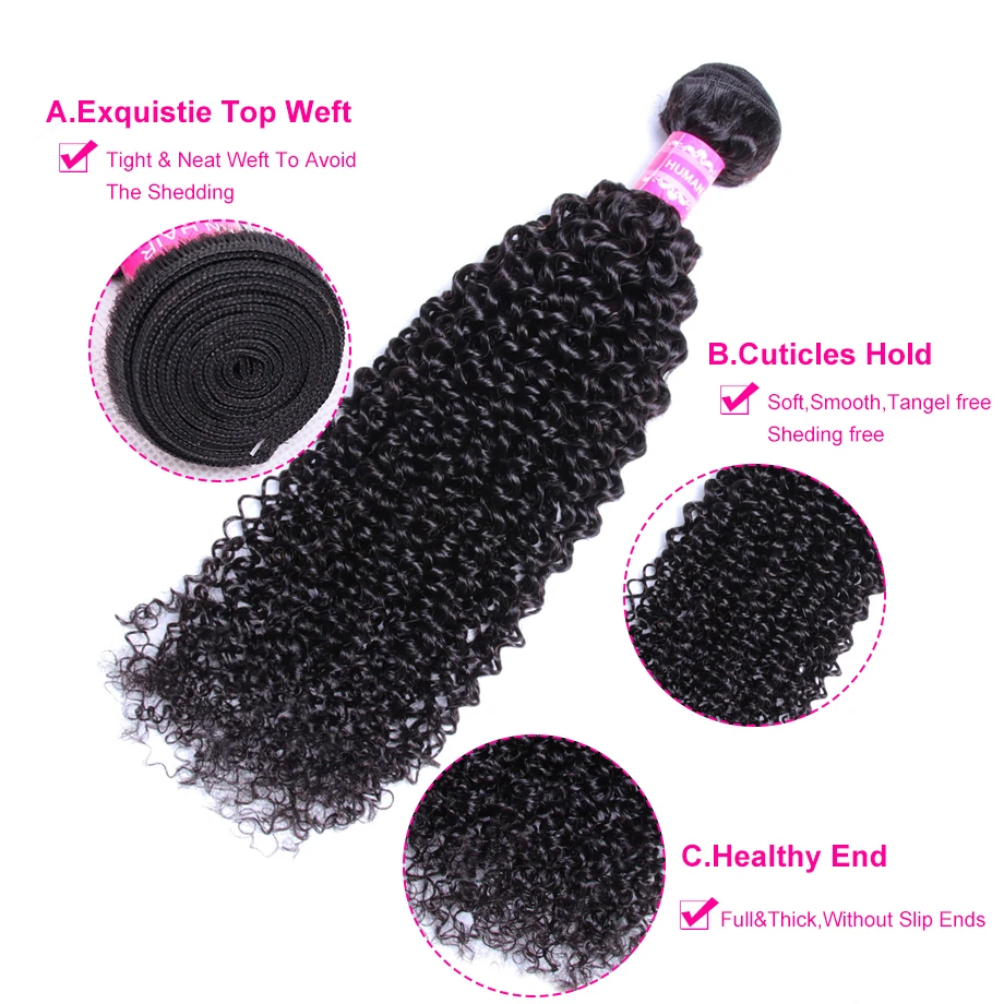 Mongolian Kinky Curly Bundles 1/3/6/9PCS Human Hair Extensions 100% Human Hair Weave Bundles Jerry Curl MYLOCKME