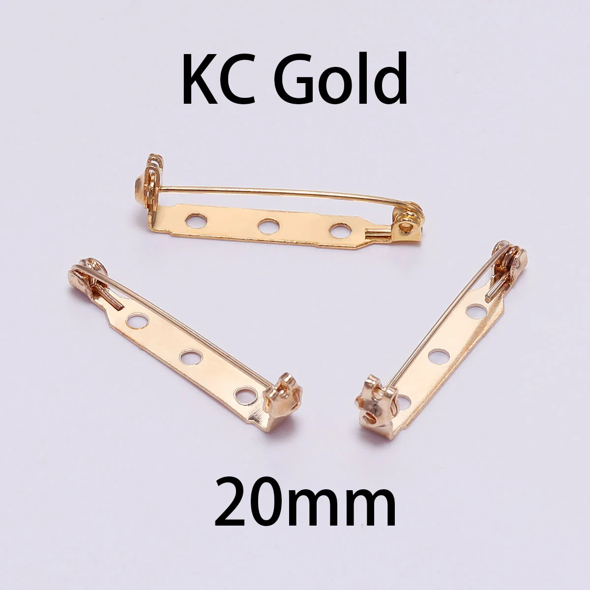 KC Gold-20mm 20 шт., 20, 25, 32 мм, брошь с покрытием, зажим, основа, пустая, безопасный замок, брошь, основа, булавка для изготовления ювелирных изделий, сделай сам, аксессуары для ювелирных изделий - Цвет: KC Gold-20mm