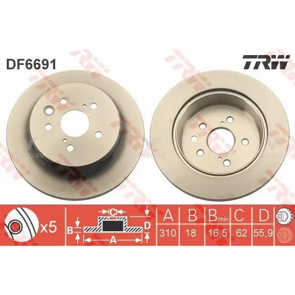 Диск тормозной Lexus IS/GS 2012