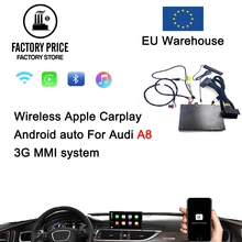 Беспроводная интерфейсная коробка Apple Carplay для AUDI A8 оригинальная поддержка обновления экрана зеркало-Ссылка Android авто