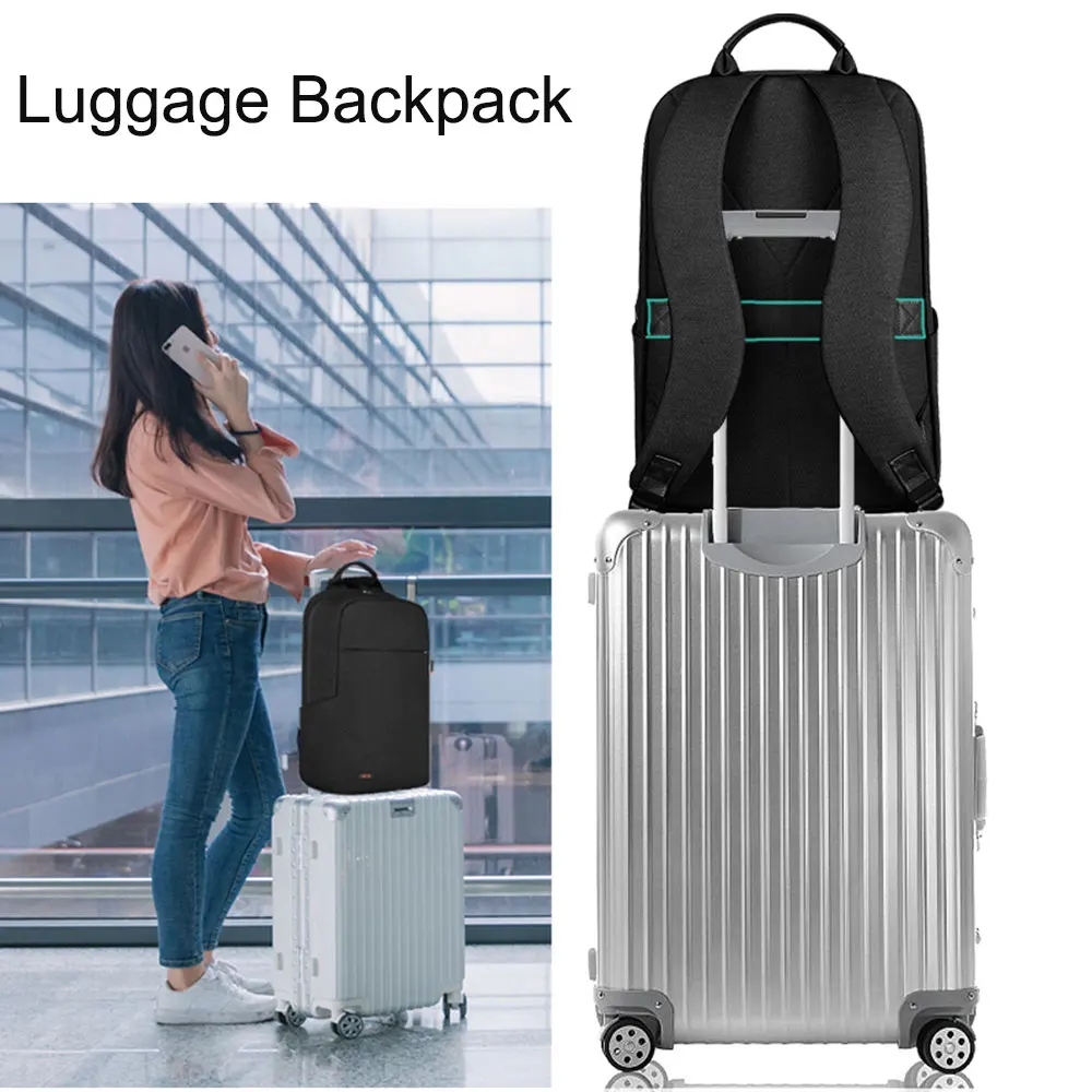 Wiwu-mochila Laptop de Grande Capacidade Nylon à Prova Dágua Leve para a Escola para Macbook Air 15.3 Novo - Imagem 6
