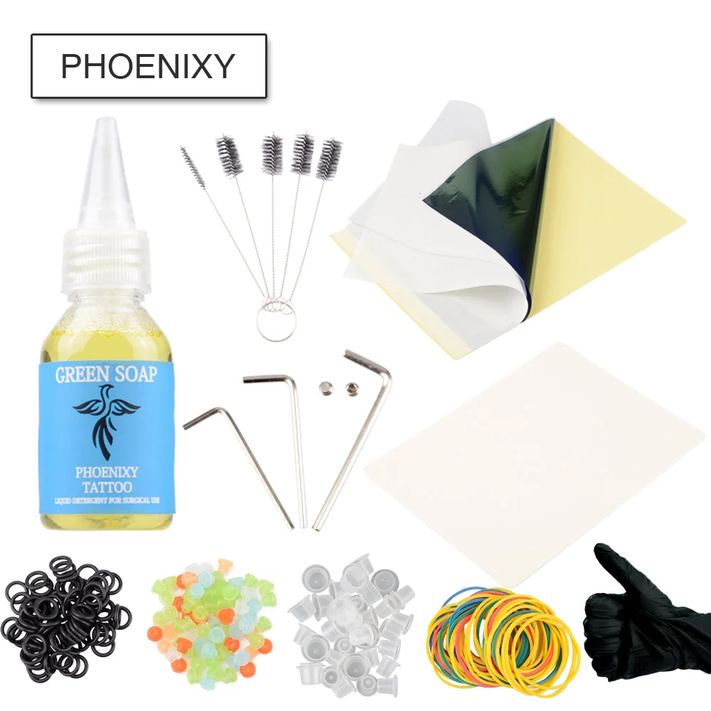 Тату Комплект Профессиональный 2 Татуировки Машины Черный Чернила Питания