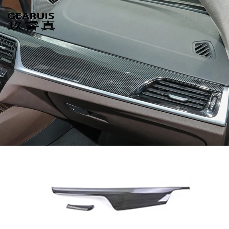 

Стайлинг автомобиля для BMW 5 серии G30 G38 2018-2022, Центральная панель управления из углеродного волокна, наклейка, защитная рамка, отделка, аксессуары