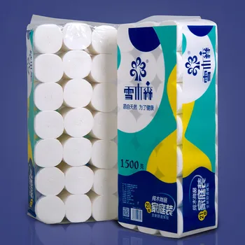 

21pcs Roll Paper Tissue Paper Roll 4 Layer Thickened Household bamboo pulp Paper towels Toilet Paper Roll wc papier#45