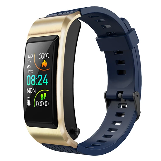 Talk Band, умный Браслет, Bluetooth 5,0, беспроводные наушники, TalkBand, фитнес-браслет, цветной экран, Смарт-часы, трекер активности - Цвет: Золотой