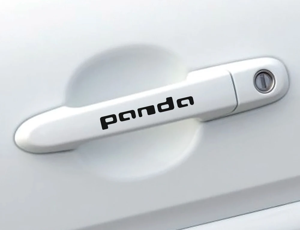 4PCS Funny Car Stickers Door Handle Waterproof Vinyl Auto PVC Decals For Fiat Panda Car Body Decor Reflective Sport Accessories (5)