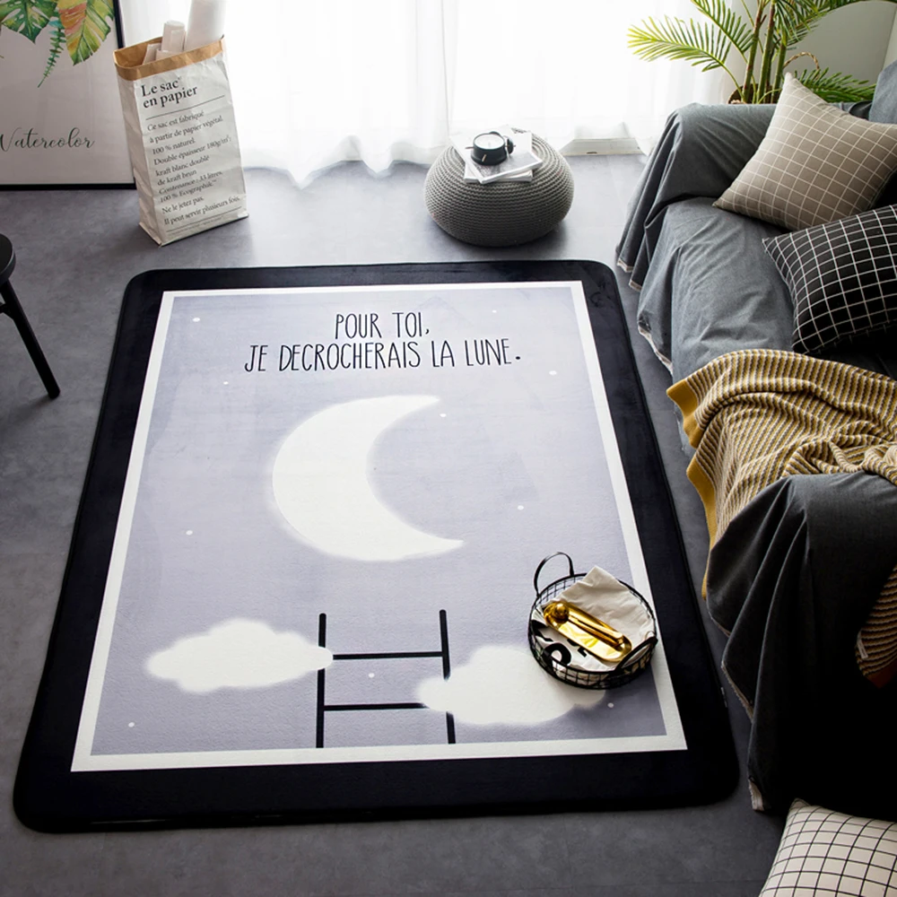 Детский игровой коврик 145X200 см 1,5 см толщина ковра короткий плюш гостиная одеяло машина моющийся коврик