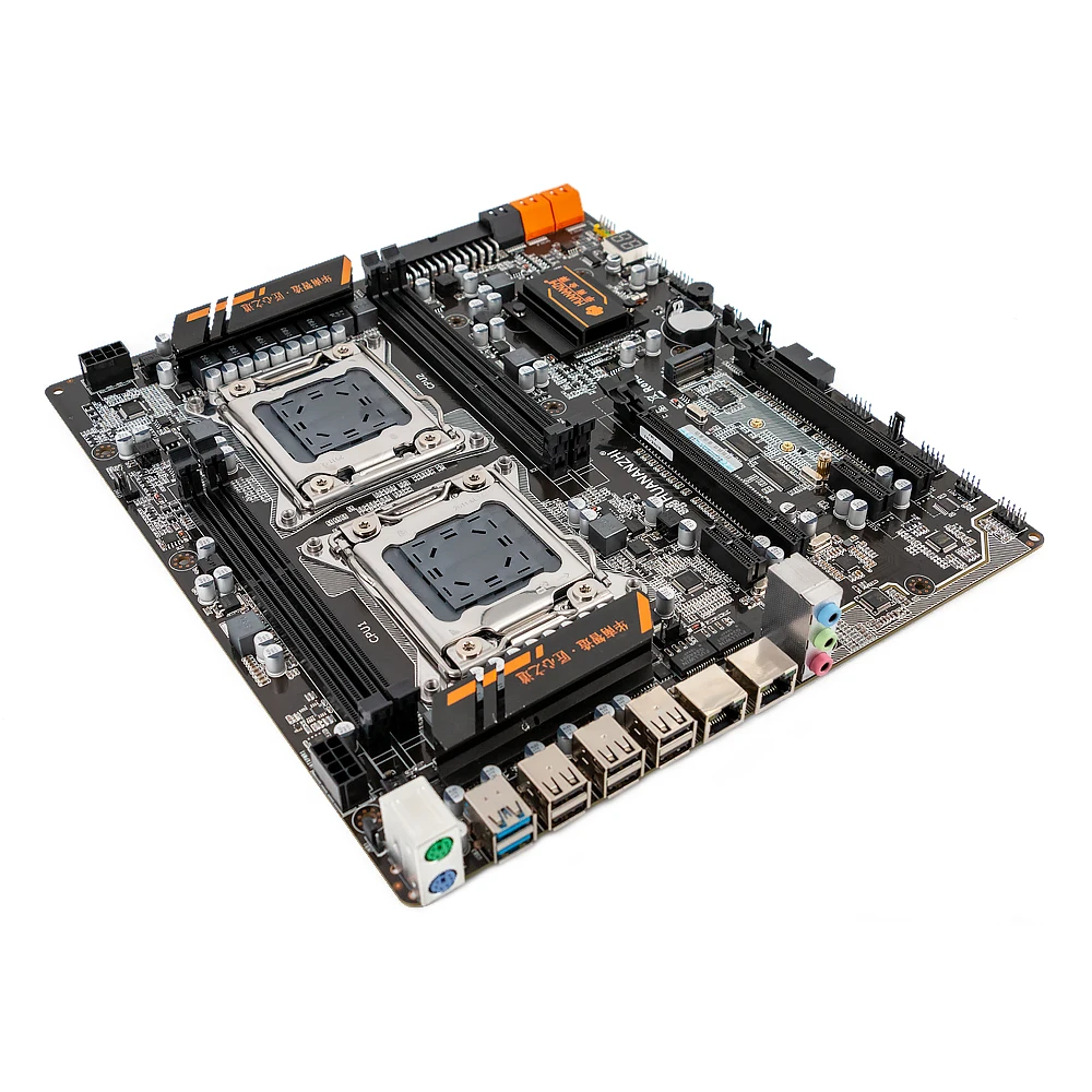 Huanan Zhi X79-4D двойной Процессор материнская плата для Intel X79 LGA 2011 DDR3 128 ГБ SATA3 USB3.0 E-ATX LGA2011 Материнская плата сервера