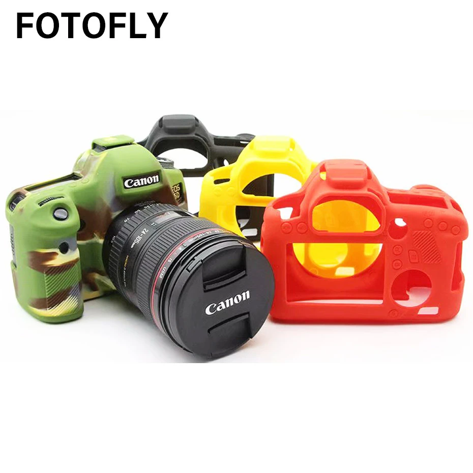 FOTOFLY For Canon EOS 6D Mark II 2 Camera Bags Soft Silicone Cases Protective Body Cover Case For Canon 6 D Camera Accessories camera bag purse