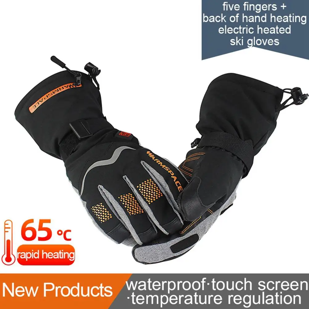 Перчатки с подогревом на батарейках, перчатки с контролем температуры, перчатки с перезаряжаемой батареей для мужчин и женщин, мотоциклетные лыжные перчатки