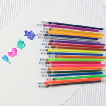 

48 pcs Colorful gel pen highlighter refill color full shinning The Child'S Drawing refills painting pen School student Office