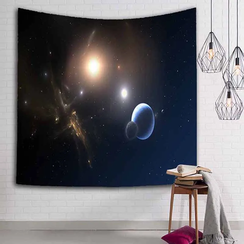 Blue Star Hole Tapestry Wall Hanging Hippie Retro DormRoom Decor Psychedelic Tapestry Sky Hole Universe Wall Tapestry - Color: 12