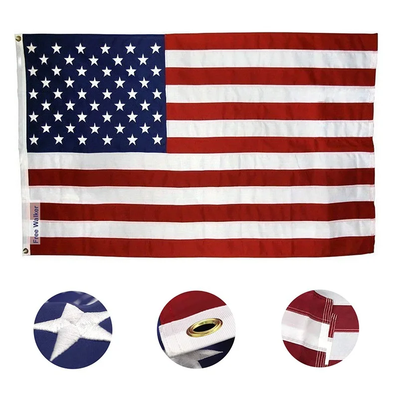 USA 90*150 см честная Вышивка Американский флаг - Цвет: USA