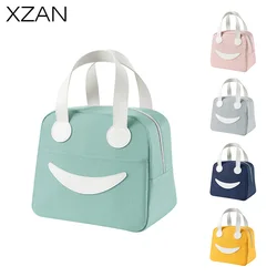 Lunch Bag Insulated Cold Smile Picnic Carry Case Thermal Portable Lunch Box Bento Pouch Lunch Container Food Storage Bags