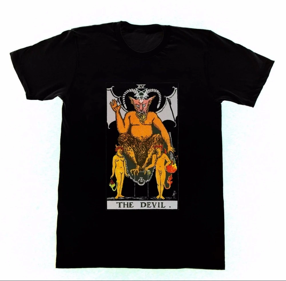 Make Own рубашка с коротким рукавом мужские принтом The Devil T8 футболка Райдер карты