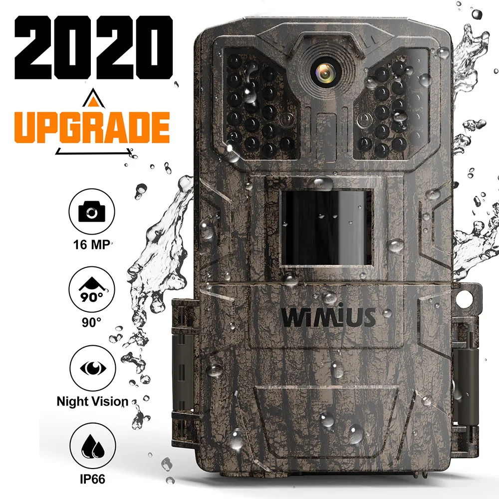 

WIMIUS 1080P Hunting Camera 16MP 32pcs 940nm IR Leds Night Vision IP66 Waterproof Motion Detection Wildlife Hidden Video Camera