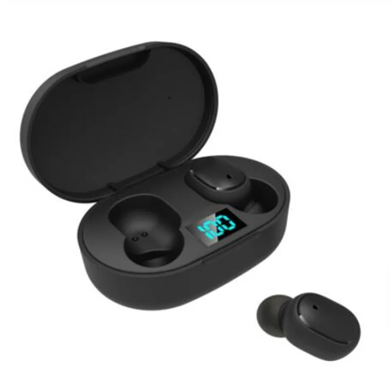 E6S TWS Bluetooth 5 0 Earphone Wireless Earbuds Noise Cancelling LED Display Handsfree Earbuds for Xiaomi Redmi Airdots A6S
