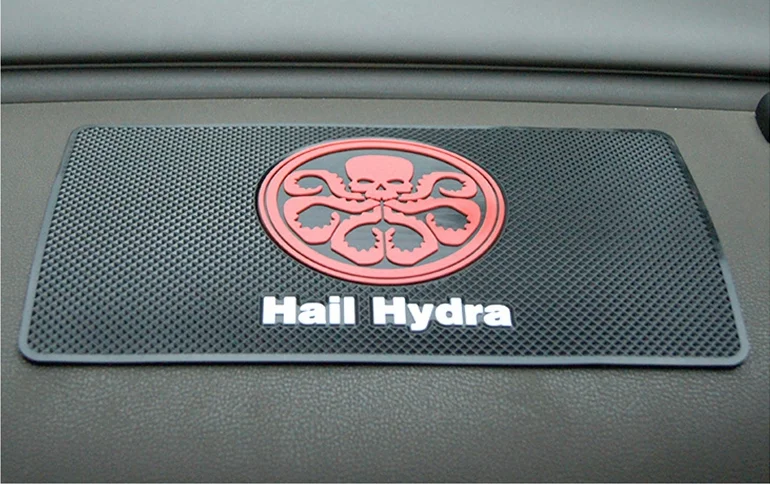 Hail Hydra Большой размер 27x15 см автомобильный коврик для телефона нескользящий коврик Липкий Коврик Противоскользящий Коврик Большой Авто Стайлинг автомобильные аксессуары для телефона MP4 gps ключ - Название цвета: Hail Hydra