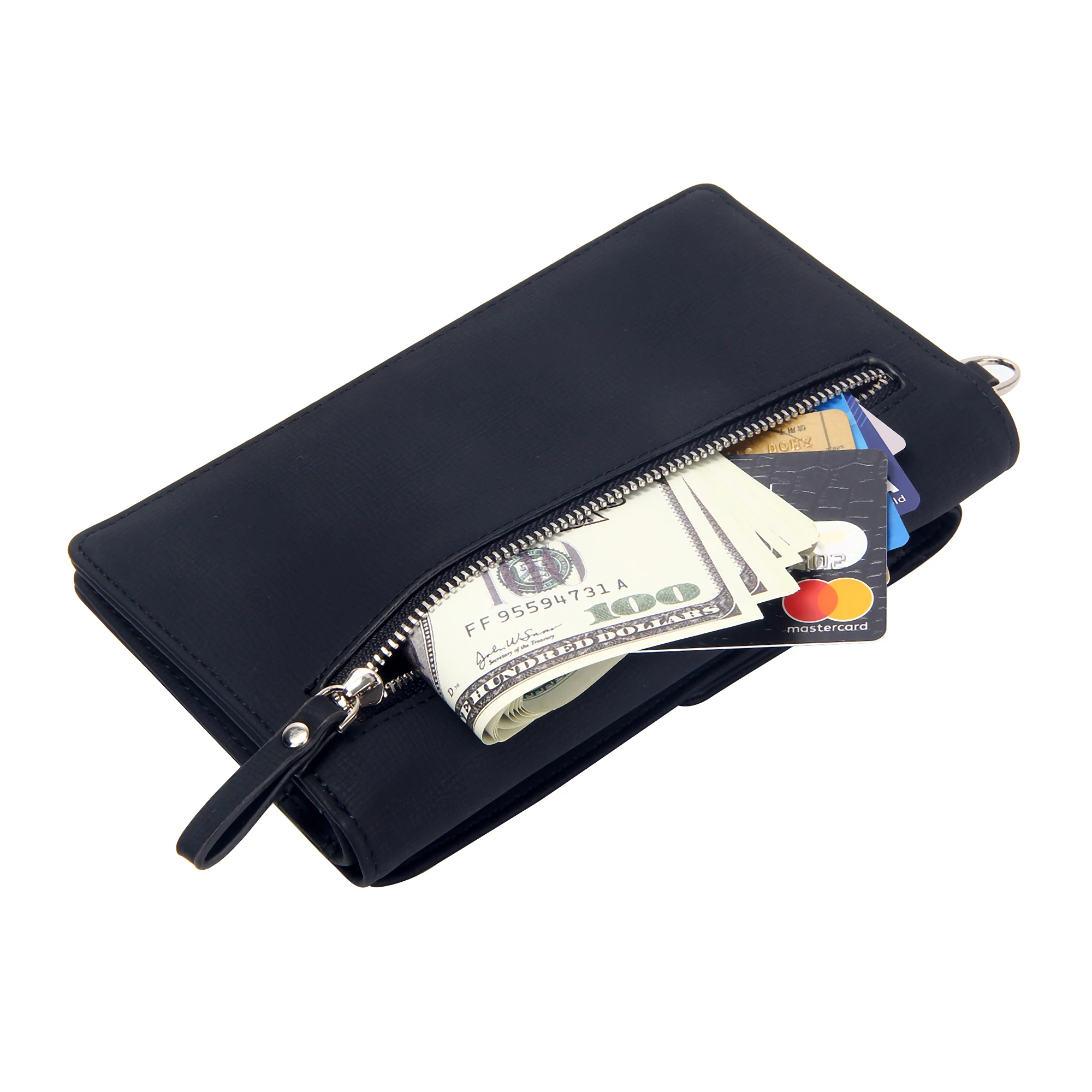 Personlity Floral Women Wallets Leather Solid Zipper Detachable Portable Shoulder Bag Fashion Female Phone Bag Crossbody Bag